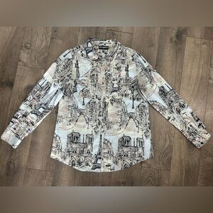 Karl Lagerfeld Paris Blouse with Gold Accents